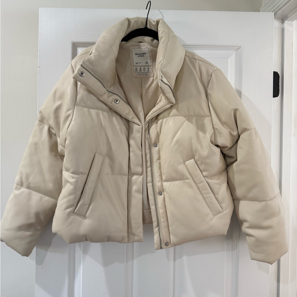 Abercrombie & Fitch Beige Puffer Jacket